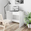 VidaXL Birou, alb extralucios, 100x50x76 cm, lemn prelucrat 800555