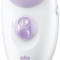 Epilator Braun Silk-epil 3-3170, 20 pense, 2 viteze, Smartlight (Alb/Mov)