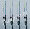 Set 4 Lansete Feeder Saimino White Amur 3m + 4 Mulinete Saimino X4000 + Fir 150m, Carbon, Actiune 80-200g