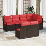 vidaXL Set de canapea 7 pcs Maro poliratan 3346424
