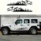 Set 2 stickere autoadezive pentru vehicule Off Road, model &quot;Forest &amp; Mountains&quot;, dimensiune 100 x 20 cm, culoare Neagra FAVLine Selection