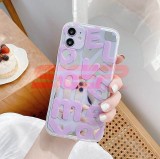 Husa iPhone 11 Pro TPU IMD Love Letters Mov/Violet - Protectie Premium