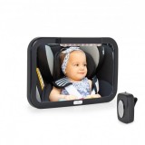 Oglinda Retrovizoare Auto Bebe Cangaroo cu LED, Ajustabila, Siguranta Copil, 30x20 cm