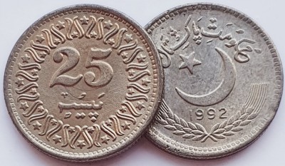 1670 Pakistan 25 paisa 1992 km 58 UNC foto