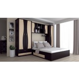 Dormitor Tineret cu D2 Wenge+Mesteacan