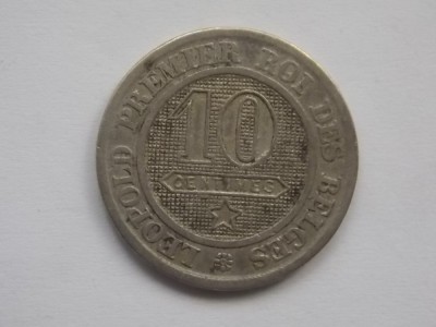 10 CENTIMES 1862 BELGIA foto