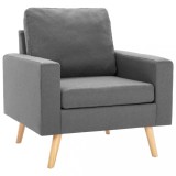 Fotoliu, gri deschis, material textil