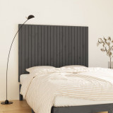 Tăblie de pat pentru perete, gri, 146,5x3x110 cm lemn masiv pin, vidaXL