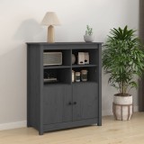 vidaXL Servantă, gri, 83x41,5x100 cm, lemn masiv de pin