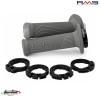 Set Mansoane Moto Domino Gri cu Comanda Acceleratie, Universale Ghidon 22mm, Motociclete Scutere