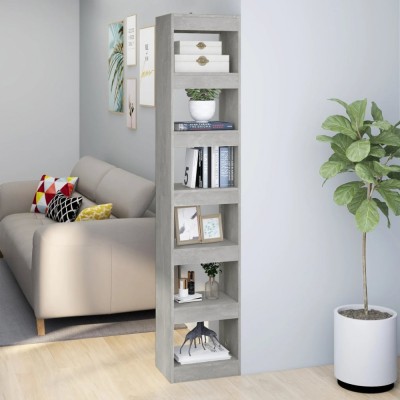 vidaXL Bibliotecă/Separator cameră, gri beton, 40x30x198 cm foto
