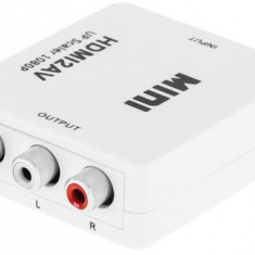 Convertor OEM HDMI Mama - RCA CVBS + Audio (Alb)
