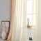Set perdea tip matase cu rejansa din bumbac tip fagure, Premium, 200x265 cm, vanilie, 2 buc