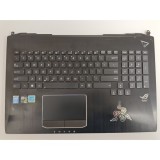 Carcasa superioara cu tastatura palmrest Laptop, Asus, ROG G750, G750J, G750JH, G750JS, G750JW, G750JX, G750JZ, G750JM, 90NB00M1-R31TA0, iluminata, la