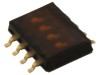 Comutator DIP-SWITCH OMRON A6H-4102, 4 Secțiuni, ON-OFF, Montare SMT