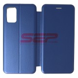 Husă Tip Carte Samsung Galaxy A02s Albastru Royal - Toc Flip Cover Premium
