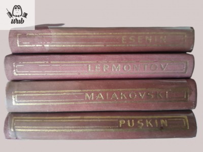 Set 4 carti liliput poeti rusi - Esenin, Puskin, Lermontov, Maiakovski foto