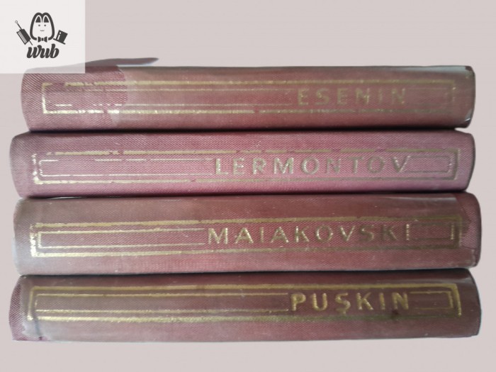 Set 4 carti liliput poeti rusi - Esenin, Puskin, Lermontov, Maiakovski