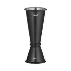 Pahar masaura negru Hendi, inox, 2 parti 25ml si 50ml, dimensiuni: ?45x(H)110mm foto