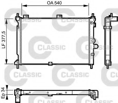 Radiator, racire motor OPEL ASTRA F Hatchback (53, 54, 58, 59) (1991 - 1998) VALEO 231022