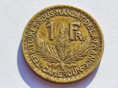 428. Moneda Camerun 1 franc 1926 foto