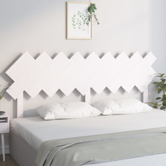 vidaXL Tăblie de pat, alb, 178x3x80,5 cm, lemn masiv de pin 819236