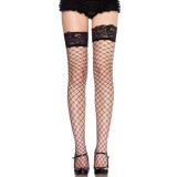 LEG AVENUE - FISHNET &amp; BLACK LACE STOCKINGS, LEG AVENUE HOSIERY