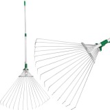 Grebla pentru frunze Strend Pro R116-65, 15 dinti, tip evantai, 680 g, telescopica, coada metalica