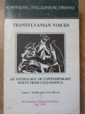 TRANSYLVANIAN VOICES. AN ANTHOLOGY OF CONTEMPORARY POETS FROM CLUJ-NAPOCA-ADAM J. SORKIN AND LIVIU BLEOCA