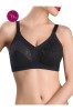 Sutien dantelat fără &icirc;ntărituri si arcuri, Conte Suprema RB7020 - Nero, 85E, bumbac, Fara sarma, Conte Elegant