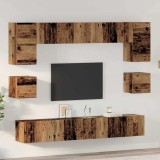 Cumpara ieftin Set comoda TV 8 buc. 100 x 30 x 30 cm Lemn Vechi