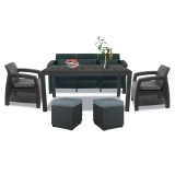 Cumpara ieftin Set de mobilier de grădină Corfu Love max duo cub grafit