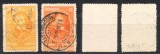 ROMANIA 1931 Semicentenarul Regatului timbru 20 Lei varietate de culoare galben-portocaliu, stampilat