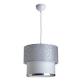 Cumpara ieftin Lustra cu o singura lumina PWL-0963, E27 alb-argintiu, 30x55 cm