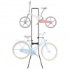 Suport depozitare 2 biciclete, Vivatechnix, de perete, 2070 x 521 x 510 mm, Negru, Inaltime reglabila