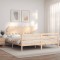 vidaXL Cadru de pat cu tăblie Super King Size, lemn masiv 3195301