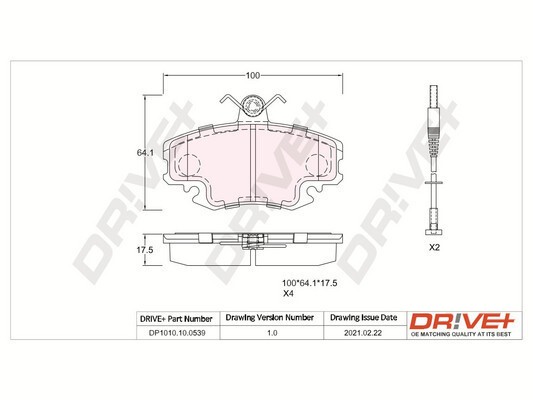 Dr!ve+ DP1010.10.0539 set placute frana disc