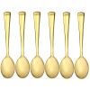Set 6 linguri Pufo Ellegance pentru cafea, ceai, desert, otel, auriu, 15 cm