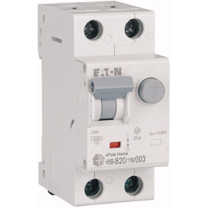 Diferential 20A 1P+N B 30mA 6kA HNB-B20 1N 003 Xpole Eaton 195122
