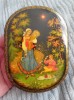 Cutie lemn pictata manual Rusia