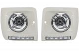 Faruri Mercedes G-Class W463 Bi-Xenon Design albe cu LED DRL G65