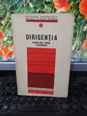 Dirigenția, &amp;Icirc;ncercări, opinii, contribuții, Virgil Caraba, București 1970, 192 foto