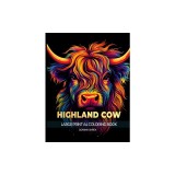 Scottish Highland Cow: A Large Print A4 Colouring Book