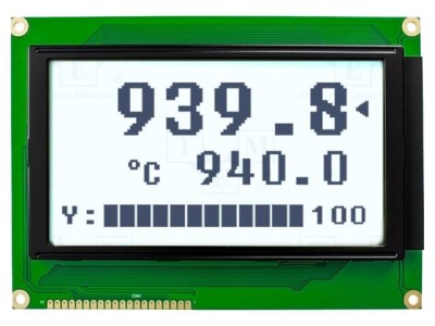 Afișaj LCD grafic 240x128 FSTN NEWHAVEN DISPLAY 144x104x14,3mm albă foto