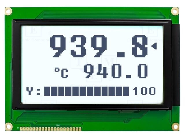 Afișaj LCD grafic 240x128 FSTN NEWHAVEN DISPLAY 144x104x14,3mm albă