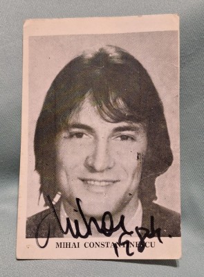 MIHAI CONSTANTINESCU poza tip carte postala anul 1984 cu autograf foto