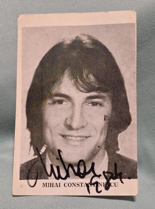 MIHAI CONSTANTINESCU poza tip carte postala anul 1984 cu autograf