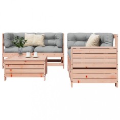 vidaXL Set canapele grădină, 5 piese, lemn masiv brad douglas 3250814