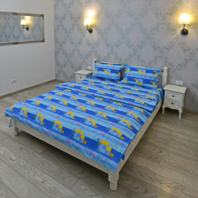 Lenjerie pentru 2 persoane Somnart Ultrasleep XXL, bumbac 100%, albastru foto