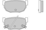 Placute frana Hyundai Coupe (Gk), Coupe (Rd), Elantra (Xd), Lantra 1 (J-1), Lantra 2 (J-2); Kia Cerato (Ld); Nissan Bluebird (T72, T12), Bluebird Hat